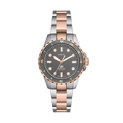 Fossil Blue Dive Two Tone Watch ES5348
