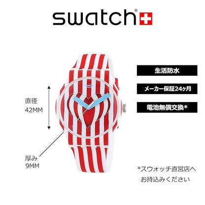 Swatch Sweet Valentine Red/White Women's Watch SUOZ168
