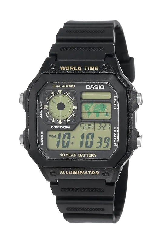 Casio Youth Series Digital Black Dial Men's Watch - AE-1200WH-1BVDF(D098)