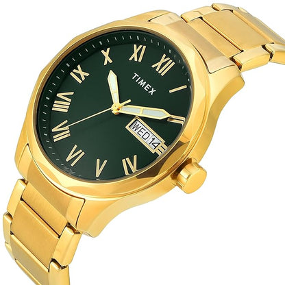 Timex Full Roman Green Dial Astrological Men's Watch - TW0TG7640