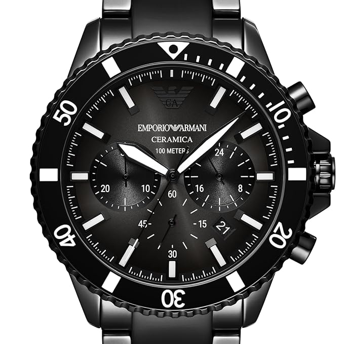 Emporio Armani Analog Gray Dial Men's Ceramic Watch-AR70010