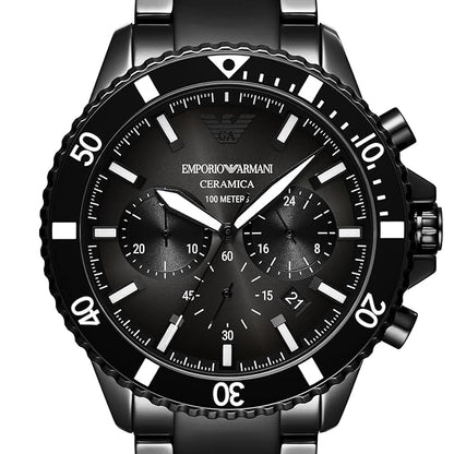 Emporio Armani Analog Gray Dial Men's Ceramic Watch-AR70010