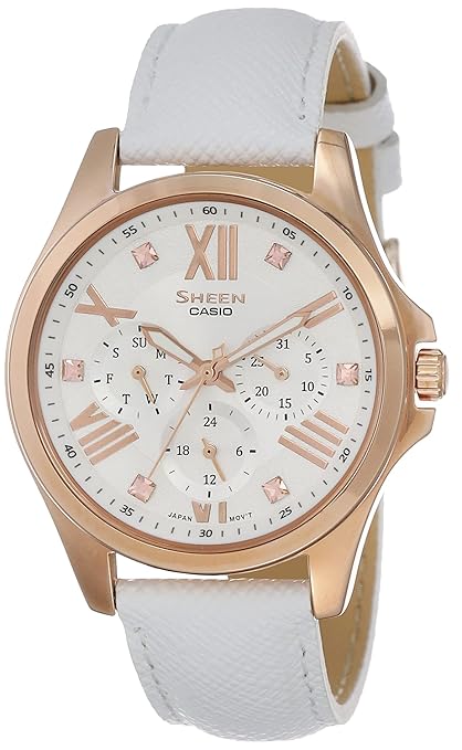 Casio Sheen Analog Silver Dial Women's Watch - SHE-3806GL-7AUDR (SH193)