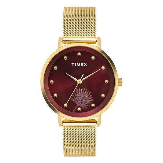 TIMEX Analog Watch for Woman with Round Dial & Water Resistant Women's Wrist Watches - TWEL12923