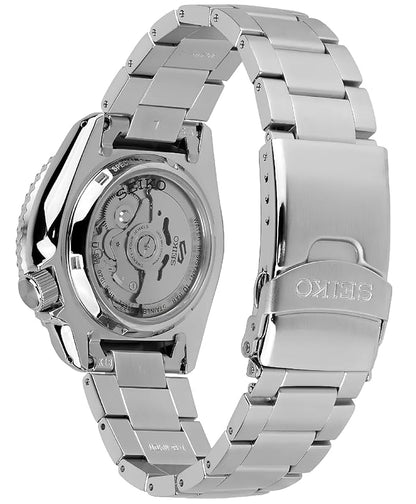 Seiko Stainless Steel Men 5 Sports Analogue Watch 'Checker Flag' Special Edition-Srpk67K1, Multi-Color Dial, Bandcolor-Silver