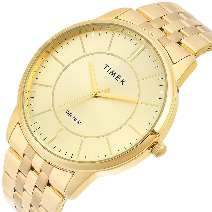 TIMEX Classics Analog Watch for Men with Round Dial & Water Resistant Man's Wrist Watches - TWTG12104