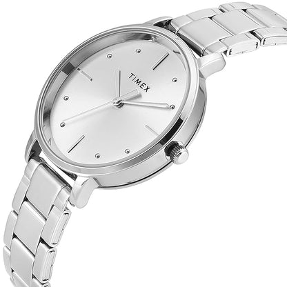 Timex Trendline Round 21mm Silver Dial Analog Women Watch - TWEL15823
