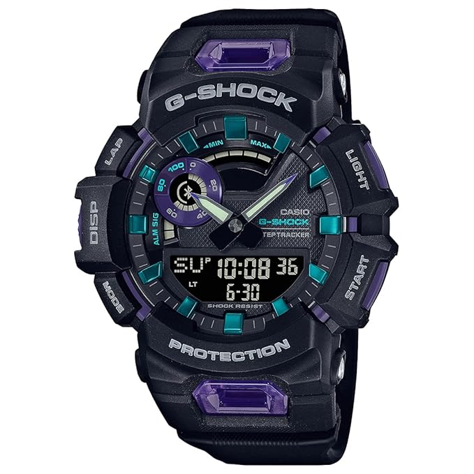 Casio G-Shock GBA-900-1A6DR Multi-Coloured Analog-Digital Dial Black Resin Strap Men's Watch Shock and Step Tracker G1136