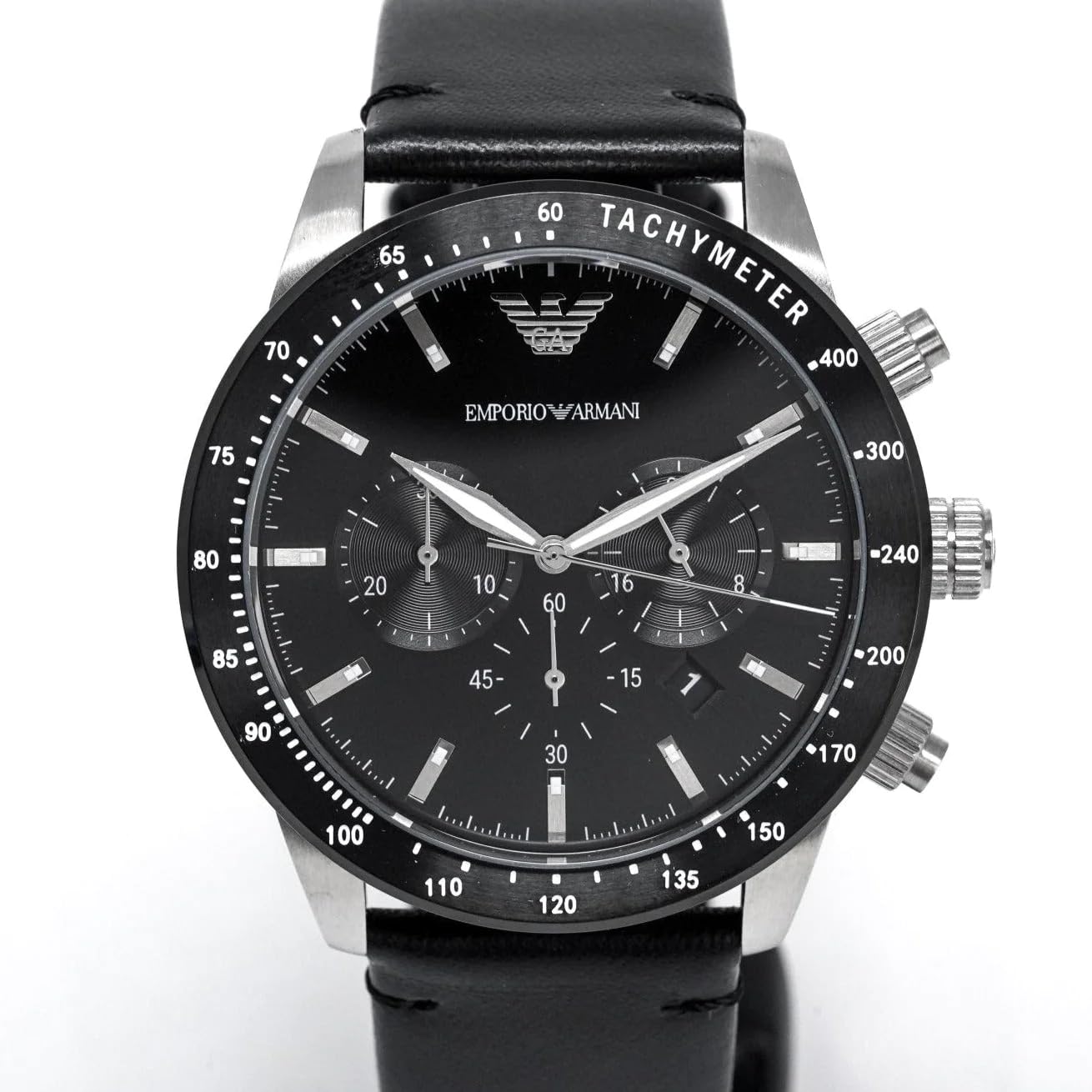 Emporio Armani Leather Analog Black Dial Men Watch AR11243