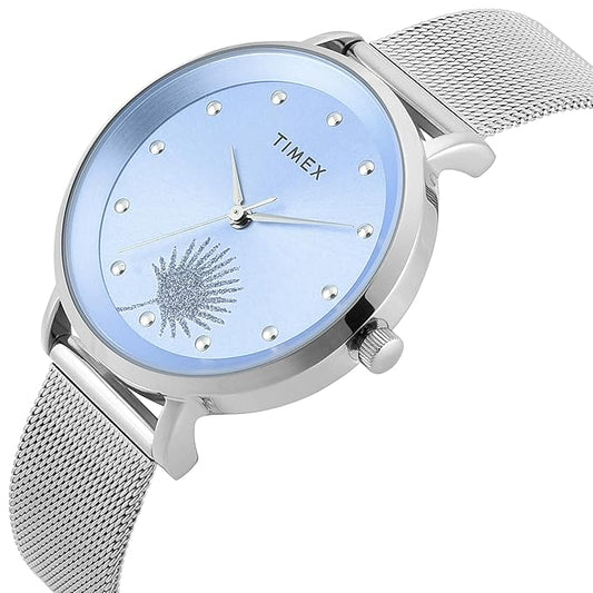 TIMEX Analog Watch for Woman with Round Dial & Water Resistant TWEL12922