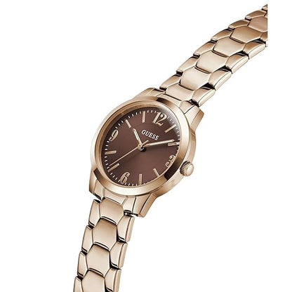 GUESS Round 34mm Brown Dial Analog Women Watch - GW1028L4