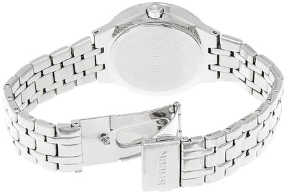 Casio Sheen Multi Function Analog White Dial Women's Watch - SHE-3803D-7AUDR (SX105)