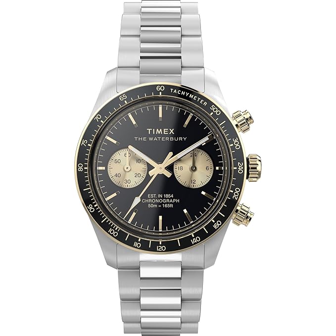 TIMEX Waterbury Heritage Analog Black Round Dial Men's Wrist Watch - TW2Y24000IK