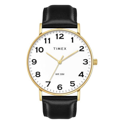 TIMEX Classics Analog Watch for Man with White Round Dial TWTG12202