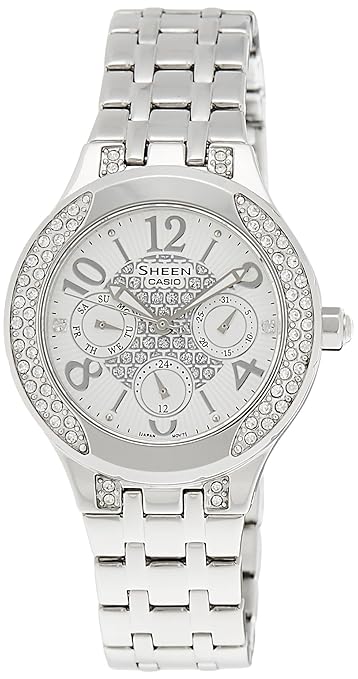 Casio Sheen Multi Function Analog White Dial Women's Watch - SHE-3803D-7AUDR (SX105)