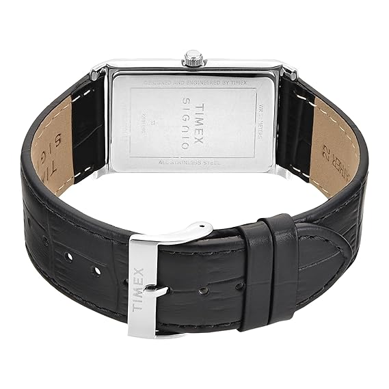 Timex Signio Rectangle 28mm Silver Dial Analog Men Watch - i