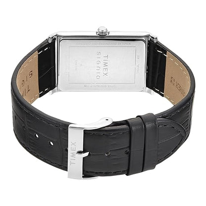 Timex Signio Rectangle 28mm Silver Dial Analog Men Watch - i