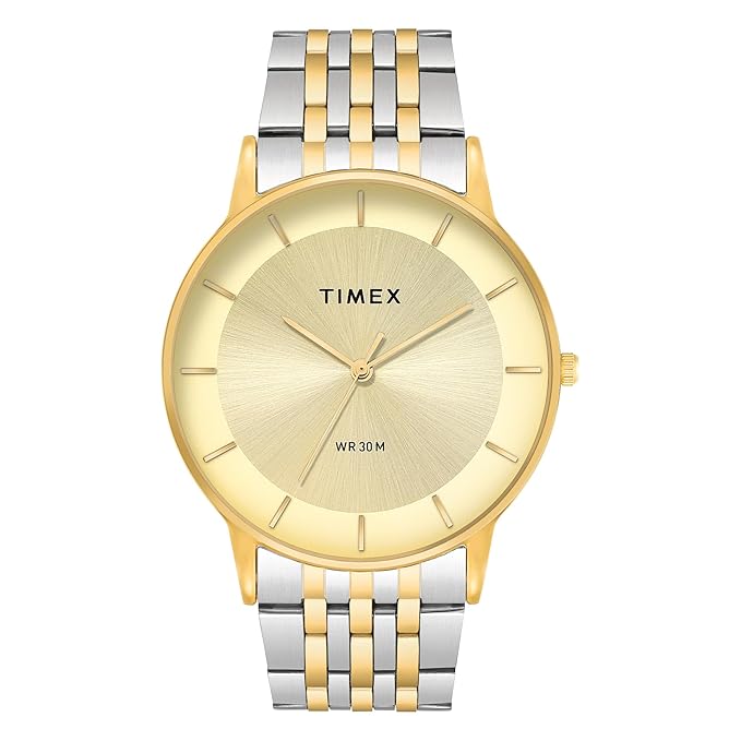Timex Trendline Round 21mm Champagne Dial Analog Men Watch - TWTG12002