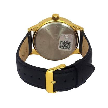 TIMEX Analog Watch for Man with Red Round Dial & Black Leather Strap Band Water Resistant Men's Wrist Watches - TWEG19938