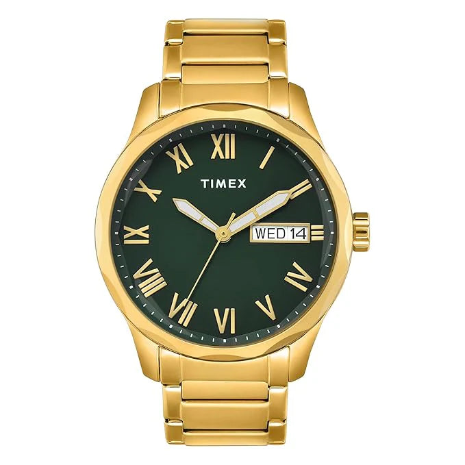 Timex Full Roman Green Dial Astrological Men's Watch - TW0TG7640