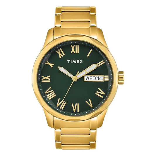 Timex Full Roman Green Dial Astrological Men's Watch - TW0TG7640