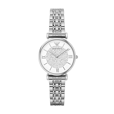 Emporio Armani Gianni T-bar Analog White Dial Women's Watch - AR1925