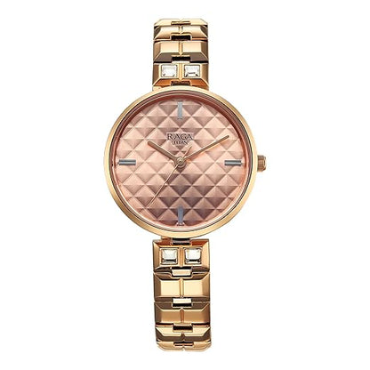 Titan Raga Contempore Quartz Rose Gold Round Dial Men's Watch | Brass Solid Link Strap Material | Watches for Man | Watches for Men Analog - 2775WM01F