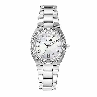 Fossil Women's Flash AM4141 Silver Stainless-Steel Analog Quartz Dress Watch