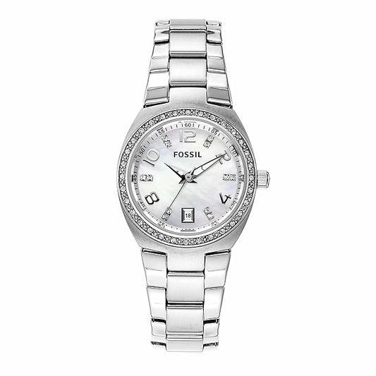 Fossil Women's Flash AM4141 Silver Stainless-Steel Analog Quartz Dress Watch