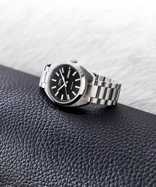 TIMEX Tonneau 37mm Black Dial Mechanical Automatic Men Watch - TW2Y65000IK