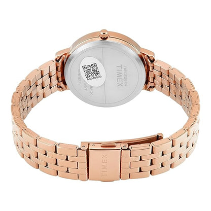 TIMEX Analog Watch for Woman with Round Dial & Water Resistant Women's Wrist Watches TWEL19108