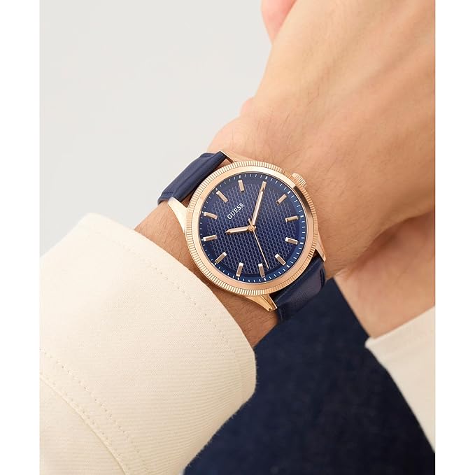 GUESS Dex Analog Watch for Men with Round Dial & Water Resistant Man's Wrist Watches GW0846G2