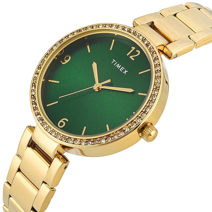 TIMEX Green Round Dial Analog Women's Watch - TWEL18719