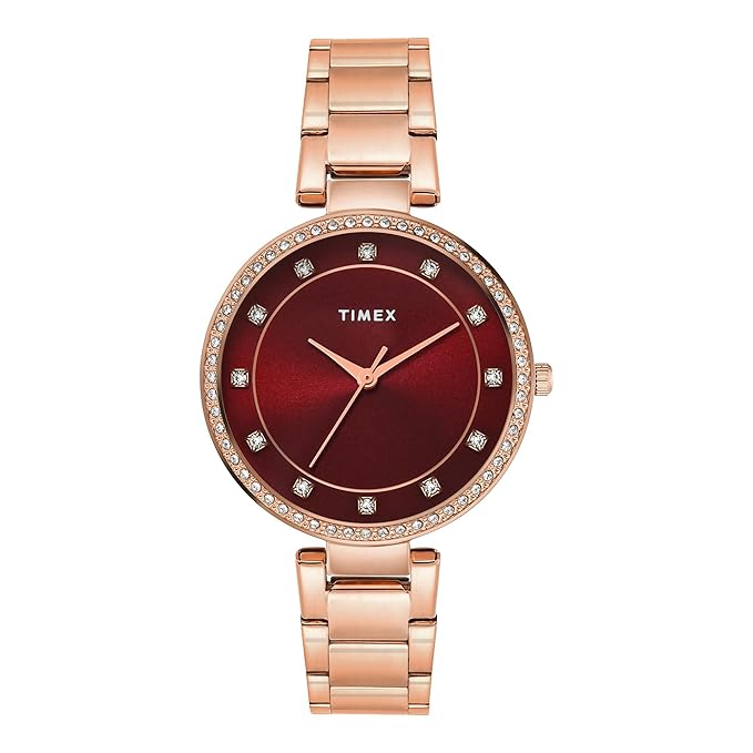 TIMEX Analog Watch for Woman with Round Dial & Water Resistant Women's Wrist Watches - TWEL18724