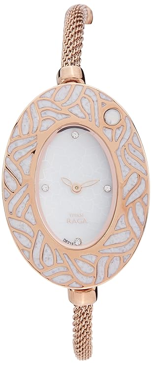 Titan Raga Analog Mother of Pearl Dial Women's Watch- NJ9973WM02E