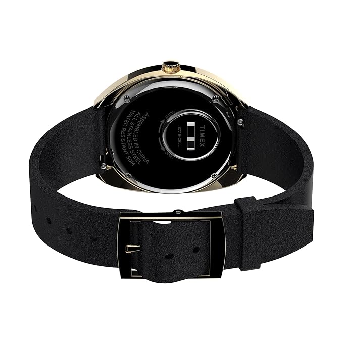 TIMEX Reissue Analog Burgundy Tonneau Dial & Black Leather Strap Band Water Resistant Men's Wrist Watch - TW2V25400IK