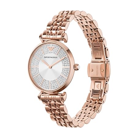 Emporio Armani Stainless Steel Gianni T-Bar Analog Silver Dial Women's Watch-AR11446