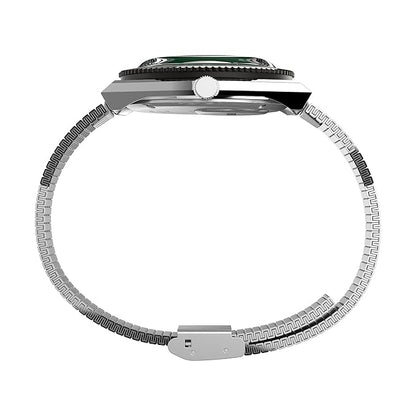 Timex Men Quartz Green Dial Analog Stainless Steel Watch TW2U61700U9