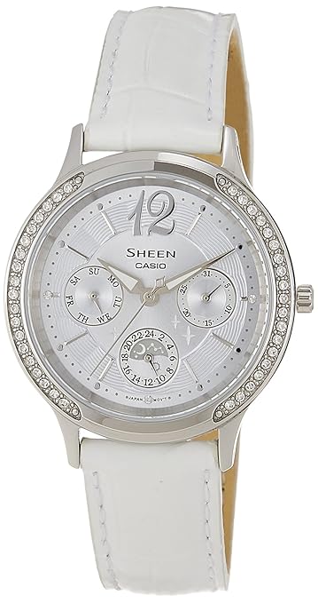 Casio Sheen Multi Function Analog Silver Dial Women's Watch - SHE-3030L-2AUDR (SX090)