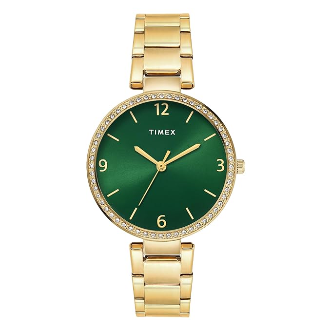 TIMEX Green Round Dial Analog Women's Watch - TWEL18719