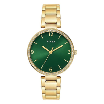 TIMEX Green Round Dial Analog Women's Watch - TWEL18719