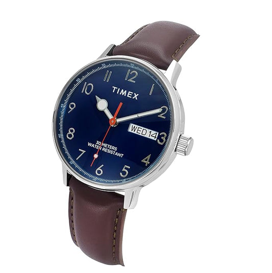 TIMEX Analog Watch for Men with Round Dial & Water Resistant Man's Wrist Watches TWEG25400
