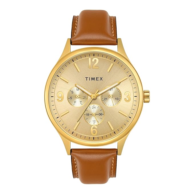 TIMEX Analog Watch for Men with Round Dial & Water Resistant Man's Wrist Watches - TWEG18439