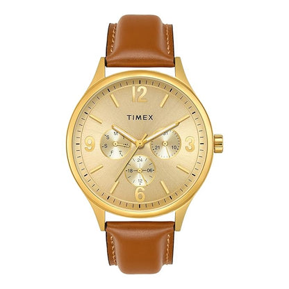 TIMEX Analog Watch for Men with Round Dial & Water Resistant Man's Wrist Watches - TWEG18439