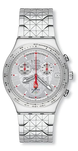 Swatch Chronograph Silver Dial Unisex Watch - YCS496G