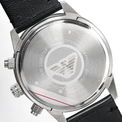 Emporio Armani Leather Analog Black Dial Men Watch AR11243