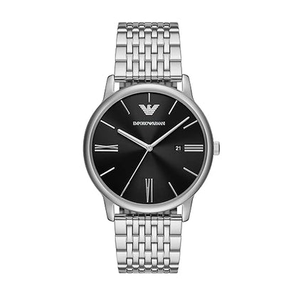 Emporio Armani Stainless Steel Analog Black Dial Men Watch-AR11600