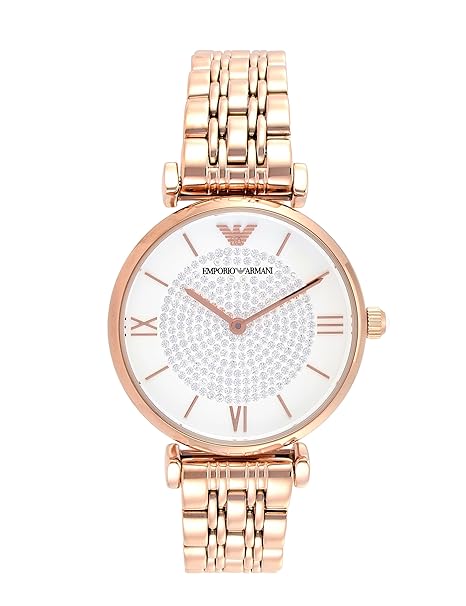 Emporio Armani Stainless Steel Analog White Dial Women Watch-AR11244