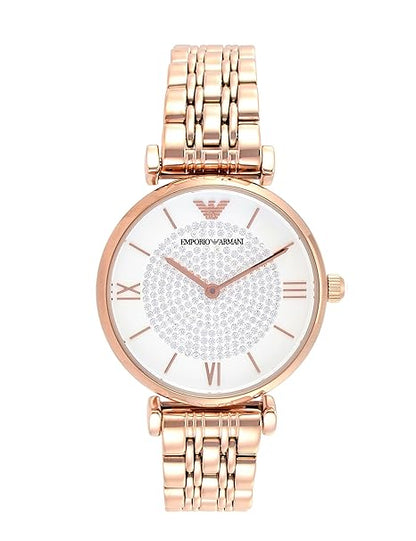 Emporio Armani Stainless Steel Analog White Dial Women Watch-AR11244
