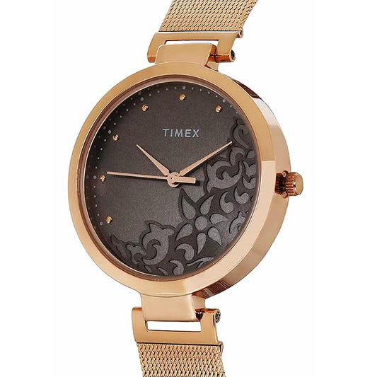 TIMEX Analog Watch for Women with Round Dial & Water Resistant Women's TW000X222